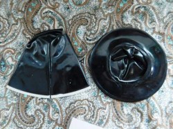 BLACK VINYL HATS BK